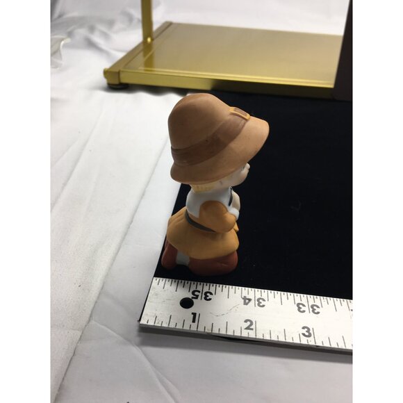 Vtg Lefton China Pilgrims Girl & Boy Praying Figurines Thanksgiving Painted 1984 - Picture 15 of 15